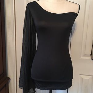 2 for $10! Black one shoulder blouse
